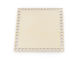 Dno na pletení / výrobu košíků 15x15 cm - 1 ks - přírodní sv.