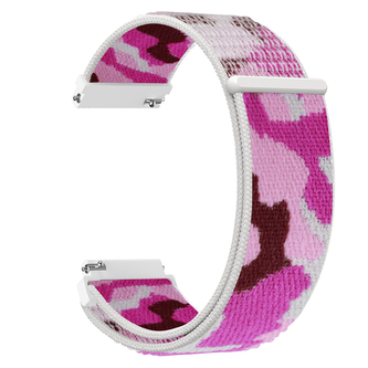 Nylonový řemínek kamufláž 22mm,Fialová kamufláž