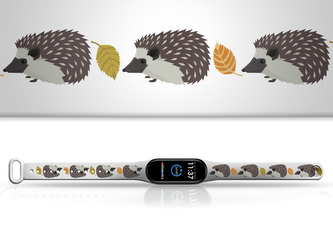 Náhradní náramek Mi band 3/4/5/6/7 Ježek,Bílá,Xiaomi Mi band 3/4