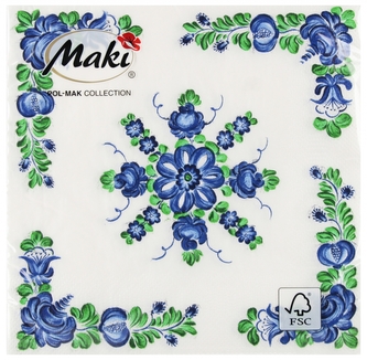 Serwetka papierowa 3warstowa 33x33 fajans op20szt POL-MAK SL OG61401