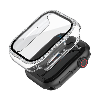 Ochranné kamínkové pouzdro se sklíčkem pro Apple Watch 40mm,Průhledný