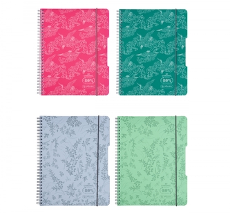 Kołozeszyt HERLITZ ECO PP A4 80KR  mix kolorów FSC