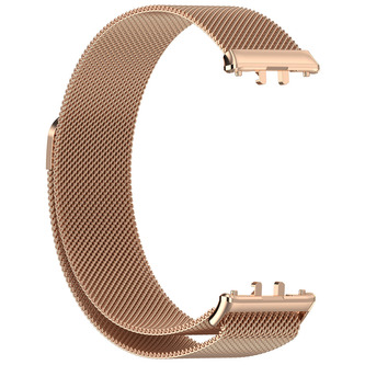Milánský tah magnetický řemínek pro Samsung Galaxy Fit 3,Růžovo-zlatý