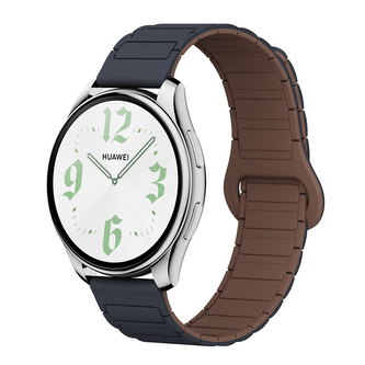 Dvojbarevný magnetický řemínek 22mm,Tmavěmodro-hnědý