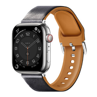 Řemínek z umělé kůže pro Apple Watch 38/40/41/42(S10)mm,Tmavě šedá Řemínek z umělé kůže pro Apple Watch 38/40/41/42(S10)mm,Tmavě šedá