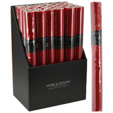 Organza látková 38x200 cm - síťovaná látka se třpytivým vzorem - červená