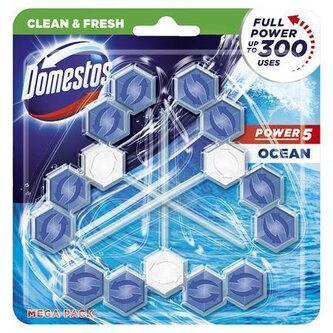 WC blok "Power 5", oceán, 3x 50 g, DOMESTOS 68595768