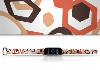 Náhradní náramek Mi band 3/4/5/6/7 Obrysy kamenů,Vícebarevná,Xiaomi Mi band 5/6/7