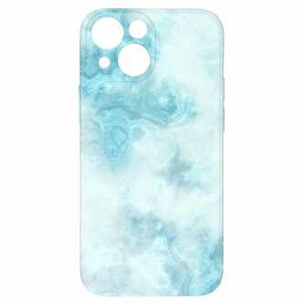 Kryt Světle modrý mramor pro iPhone 13 Mini Kryt Světle modrý mramor pro iPhone 13 Mini