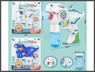 Pistolet na bańki mydlane dinozaur ze światłem i dźwiękiem