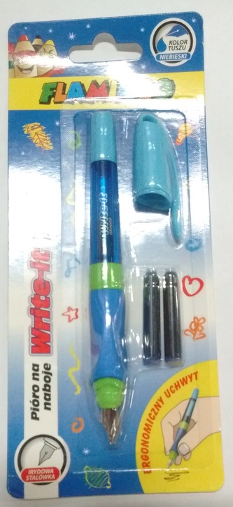 Pióro na naboje  Write-it  niebieskie FLAMINGO