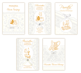 Karnet okazjonalny B6 z kopertą Exclusive Chrzest Św. MERIGRAF  807381 640