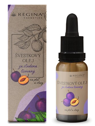 Za studena lisovaný Švestkový olej na pleť a vlasy (20 ml)