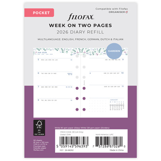 Filofax, Diářový set Garden 2026, Kapesní