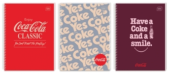 Kołozeszyt A4 100 kartek kratka Hybrid Coca Cola Interdruk Kołozeszyt A4 100 kartek kratka Hybrid Coca Cola Interdruk