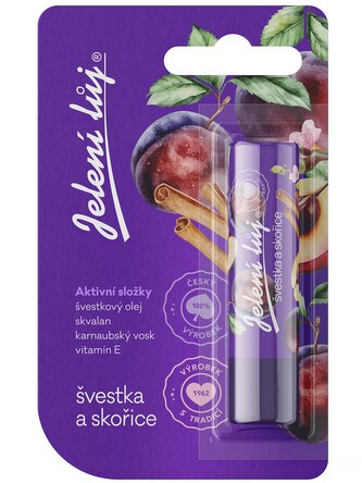 Jelení lůj | Švestka a skořice | Dokonalá péče o rty díky švestkovému oleji