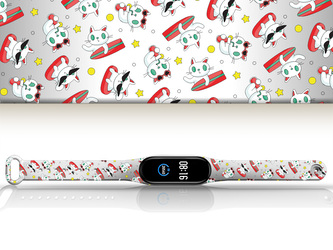 Náhradní náramek Mi band 3/4/5/6/7 Kočka v létě,Bílá,Xiaomi Mi band 5/6 Náhradní náramek Mi band 3/4/5/6/7 Kočka v létě,Bílá,Xiaomi Mi band 5/6