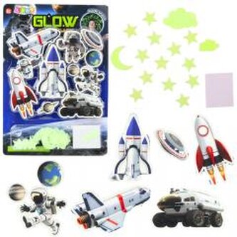 Naklejki fluorescencyjne na ścianę kosmos