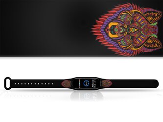 Náhradní náramek Mi band 3/4/5/6/7 Vlk,Vícebarevná,Xiaomi Mi band 3/4