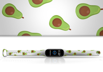 Náhradní náramek Mi band 3/4/5/6/7 Avokádo,Bílá,Xiaomi Mi band 5/6