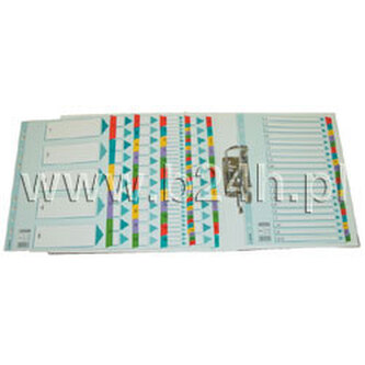 Przekładki kartonowe Mylar  A4, biały 1-5, ESSELTE 100160