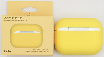 Jednobarevný obal pro AirPods PRO / 2 PRO,Golden Jednobarevný obal pro AirPods PRO / 2 PRO,Golden