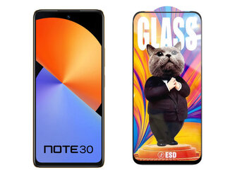 3D Ochranné tvrzené sklo na Infinix Note 30 4G/X6833B - Mr. Cat ESD