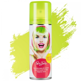 Farby dekoracyjne do włosów żółta neon 12ml w aerozolu Party ARPEX KA4260ZOL