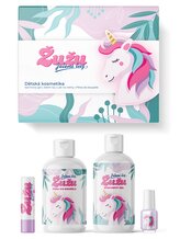 Dárková sada | Žužu - Dětská kosmetika s vůní a příchutí Žužu - Sprchový gel | Jelení lůj | Lak na nehty | Pěna do koupele