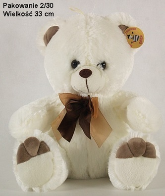 Pluszak Miś z kokardą siedzący 29cm DEEF 02971