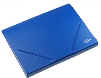 TECZKA Z GUMKA PP A4/30MM/12PRZEGR NIEB FOL