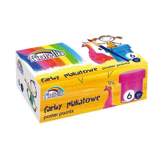 Farby plakatowe 6 kolorów x 20ml