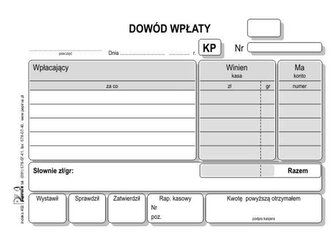 KP Dowód wpłaty 2-składka A6 100 kart
