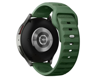 Perforovaný strukturovaný řemínek 22mm,Zelená