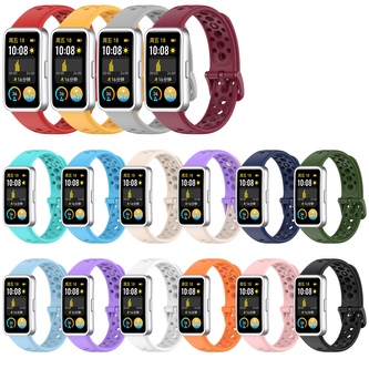 Perforovaný řemínek pro Huawei Band 8/9/10,Béžovo-fialová