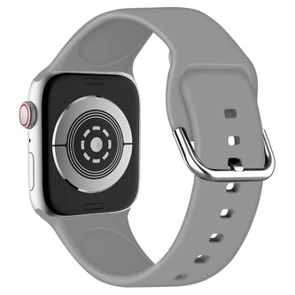 Jednobarevný řemínek s přezkou pro Apple Watch 38/40/41/42(S10)mm,Šedo-hnědá