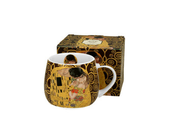 Kubek baryłka THE KISS BROWN inspired by Klimt
