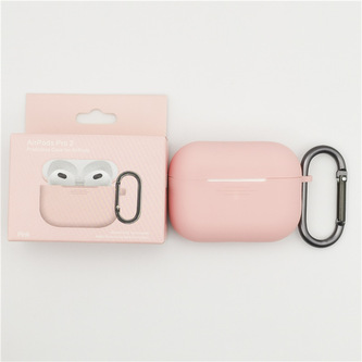 Jednobarevný obal s karabinou pro AirPods PRO / 2 PRO,Pink
