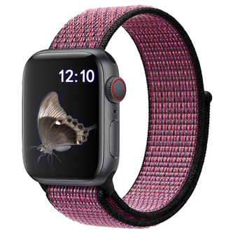 Nylonový řemínek pro Apple Watch 38/40/41/42(S10)mm,Růžovo-Černá