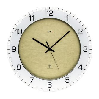Designové nástěnné hodiny 5593 AMS řízené rádiovým signálem 38cm