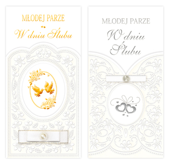 KARNET DL ŚLUB EXCLUSIVE SATYNA MERIGRAF