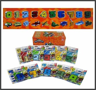 Transformer - Cyfry od 0 do 9 składający się w jeden duży