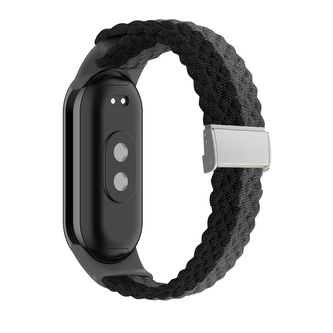 Pletený náramek pro Mi band 8/9/10,Černo-Šedá,Xiaomi Mi Band 8/9/10