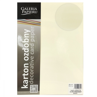 Karton ozdobny A4 kremowy 240 g op.20 arkuszy Galeria Papieru ARGO 201812 ARG