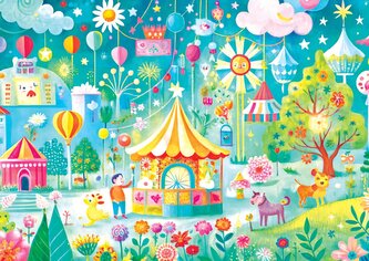 YAZZ Puzzle Barevné město 1000 dílků