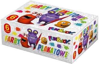 Farby plakatowe 6 kolorów 20 ml FUN&JOY 220260