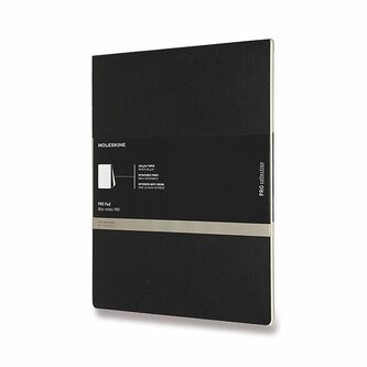 Poznámkový blok Moleskine Professional - Letter, linkovaný, černý