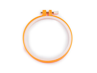 Vyšívací kruh plastový - 1 ks - 2 (Ø12 cm) oranžová neon Vyšívací kruh plastový - 1 ks - 2 (Ø12 cm) oranžová neon