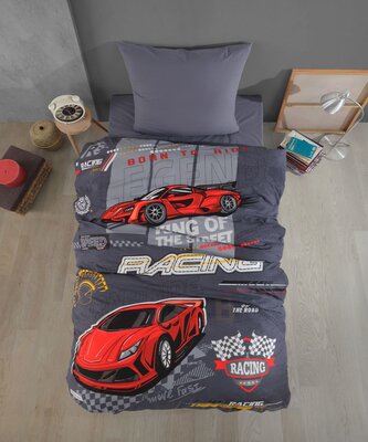 Ložní povlečení pro mladé 140x200, 70x90cm Racing Team