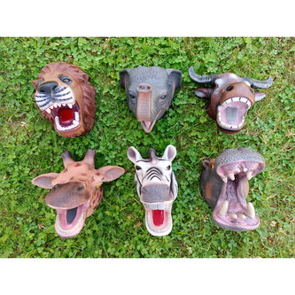 Africká zvířata, set 6 maňásků